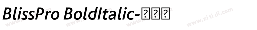 BlissPro BoldItalic字体转换